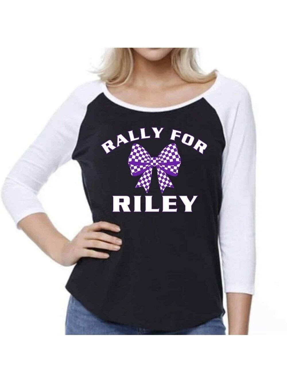 Fundraiser STARTEE™Ladies' Long-Sleeve Varsity T-Shirt NWT Rally for Riley S-XL